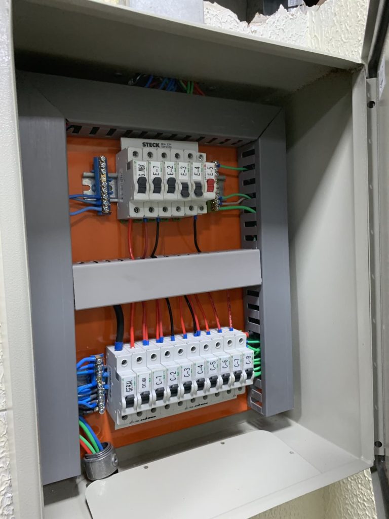 Quadro de distribuição elétrica